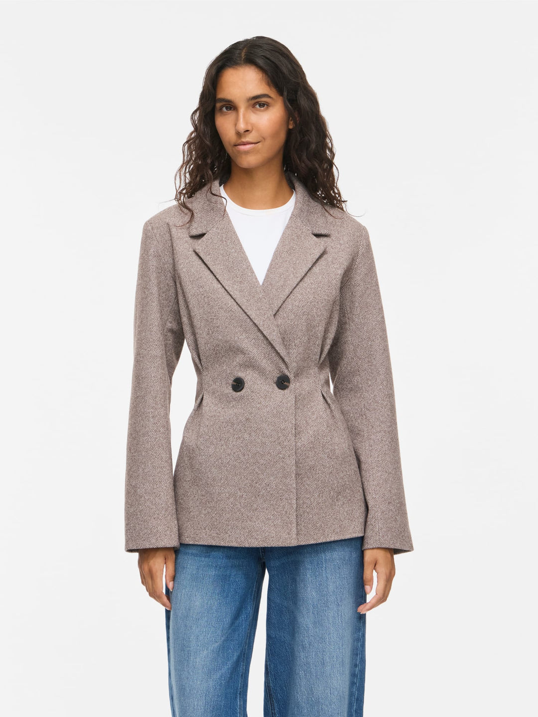 Vila 14118241 Solene blazer dames bruin dessin