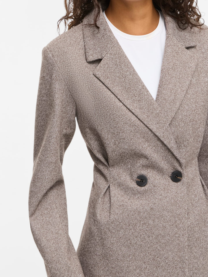 Vila 14118241 Solene blazer dames bruin dessin