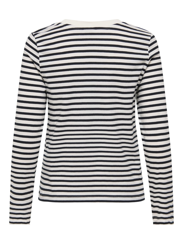 jacqueline de yong 15359938 Pisa t-shirt l/m dames wit dessin