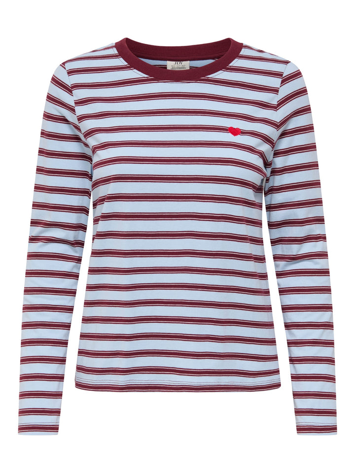jacqueline de yong 15359938 Pisa t-shirt l/m dames blauw dessin