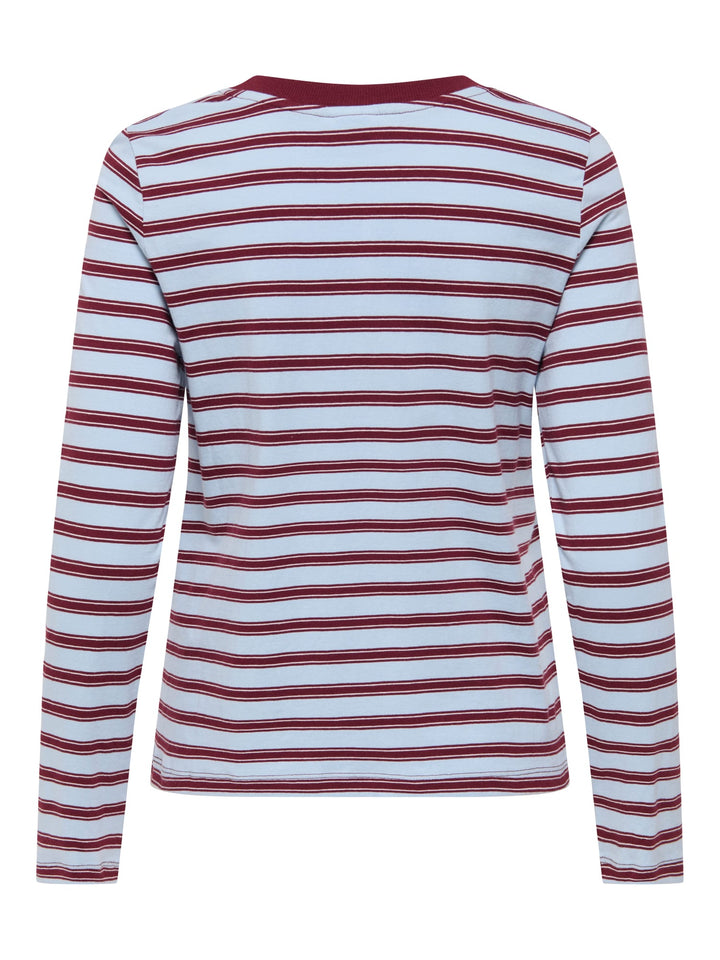 jacqueline de yong 15359938 Pisa t-shirt l/m dames blauw dessin