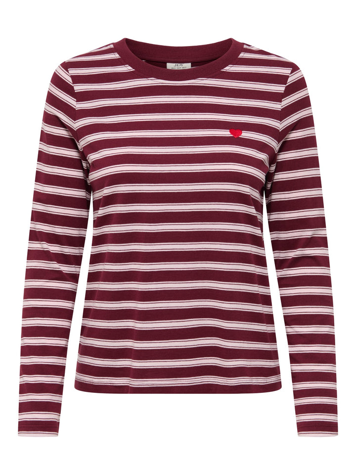 jacqueline de yong 15359938 Pisa t-shirt l/m dames rood dessin