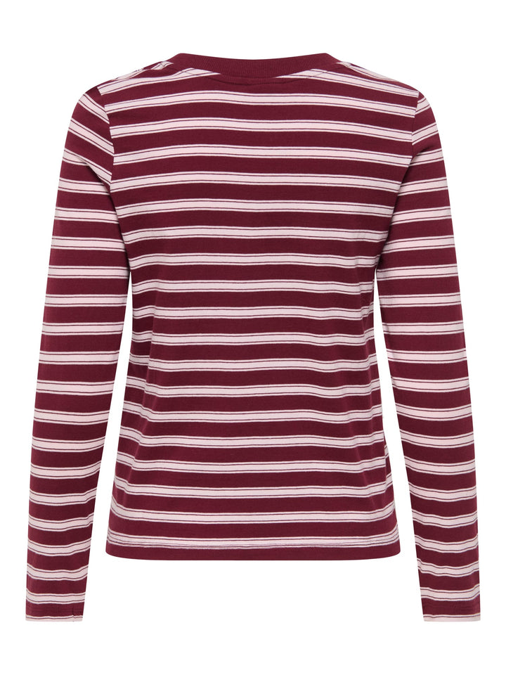 jacqueline de yong 15359938 Pisa t-shirt l/m dames rood dessin