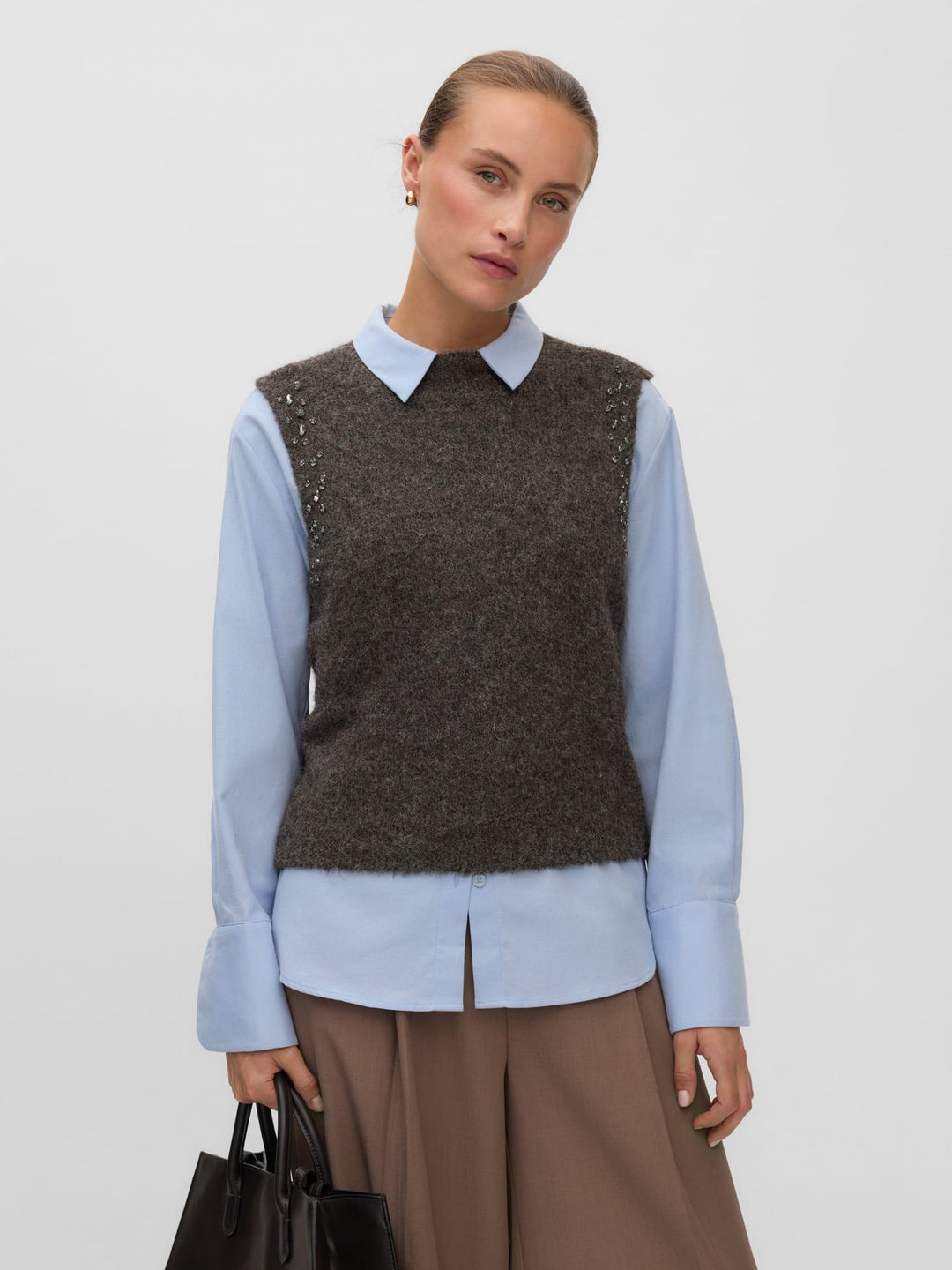 VERO MODA 10351816 Torpa spencer dames bruin melee