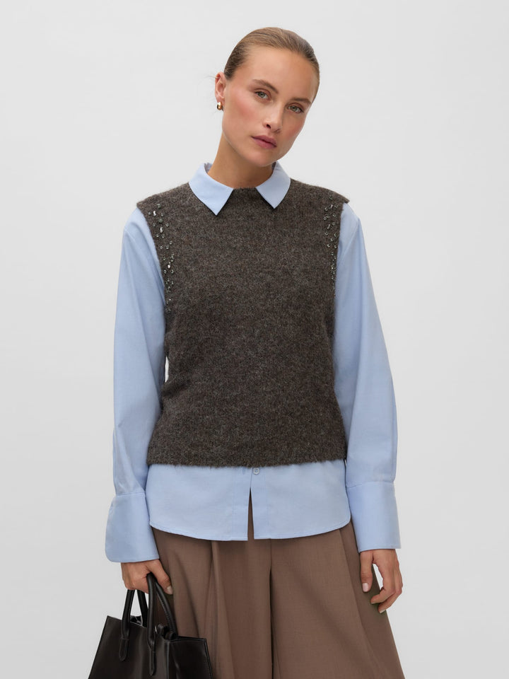 VERO MODA 10351816 Torpa spencer dames bruin melee