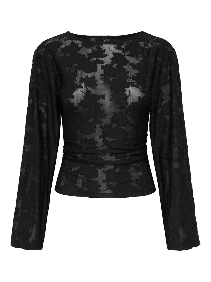 Only 15383570 Nadia top l/m dames zwart