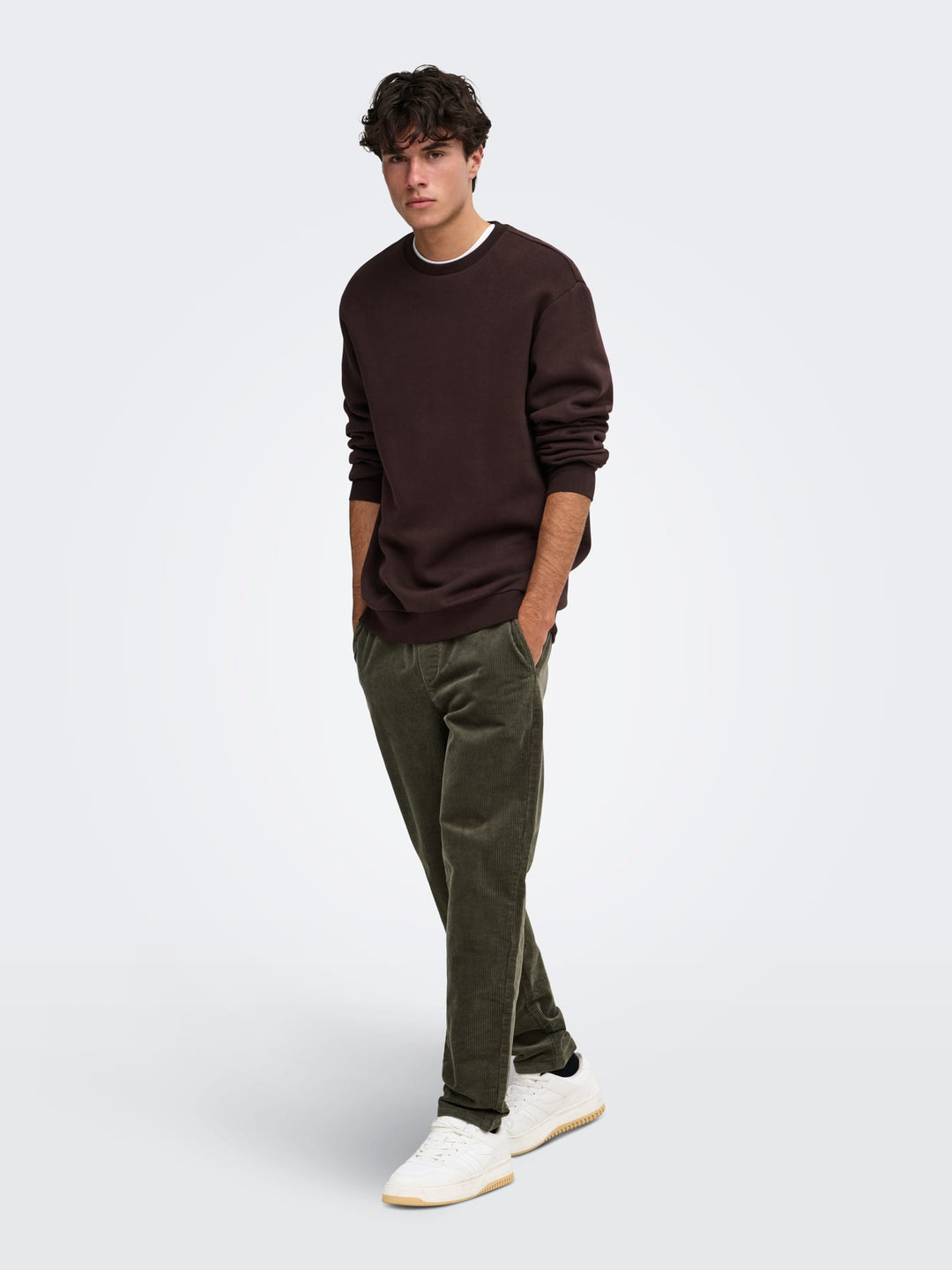 ONLY &amp; SONS 22029790 linus lange broek donkergroen – heren