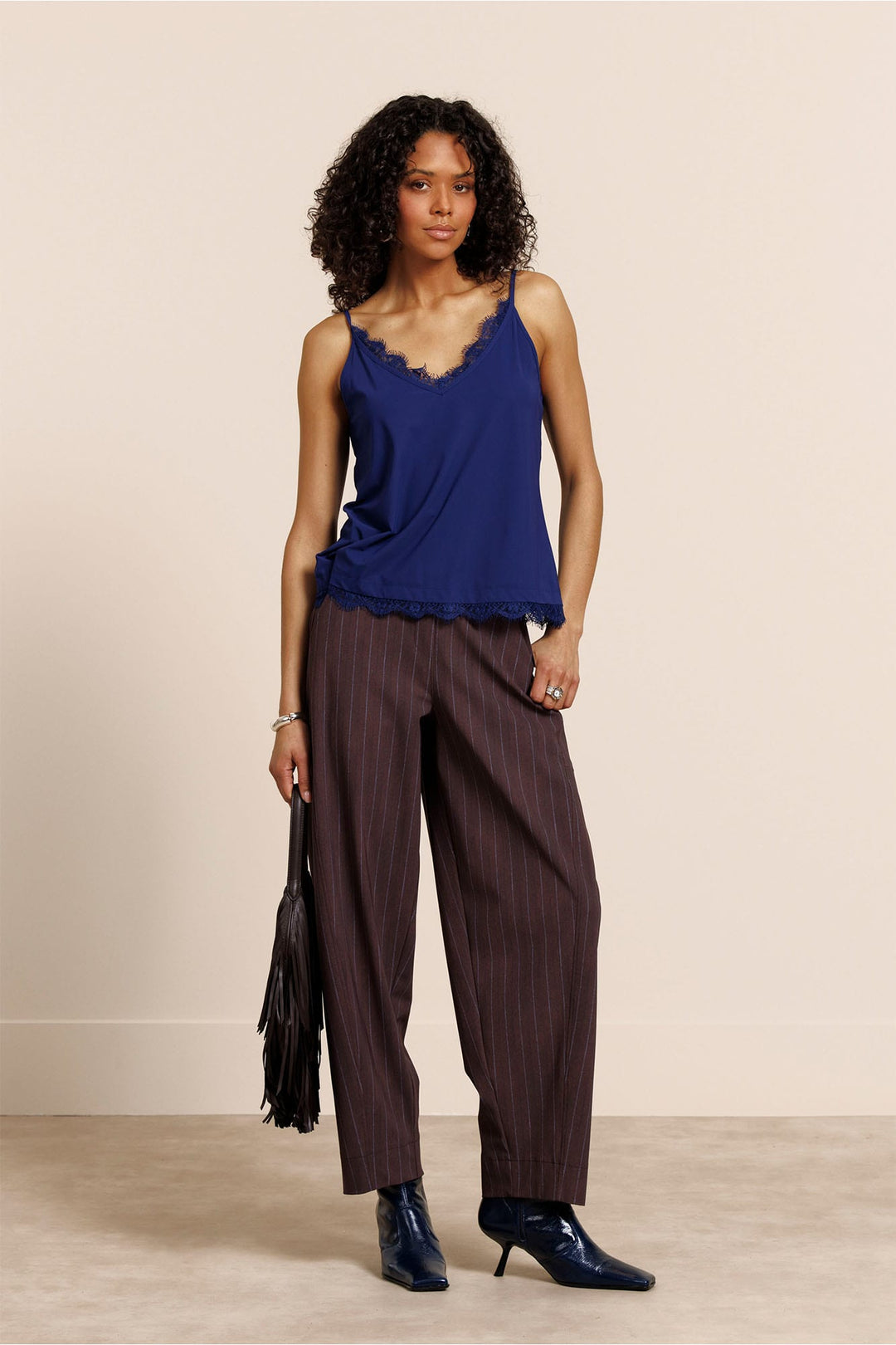 Studio Anneloes 14100 Marlise lange broek dames paars dessin