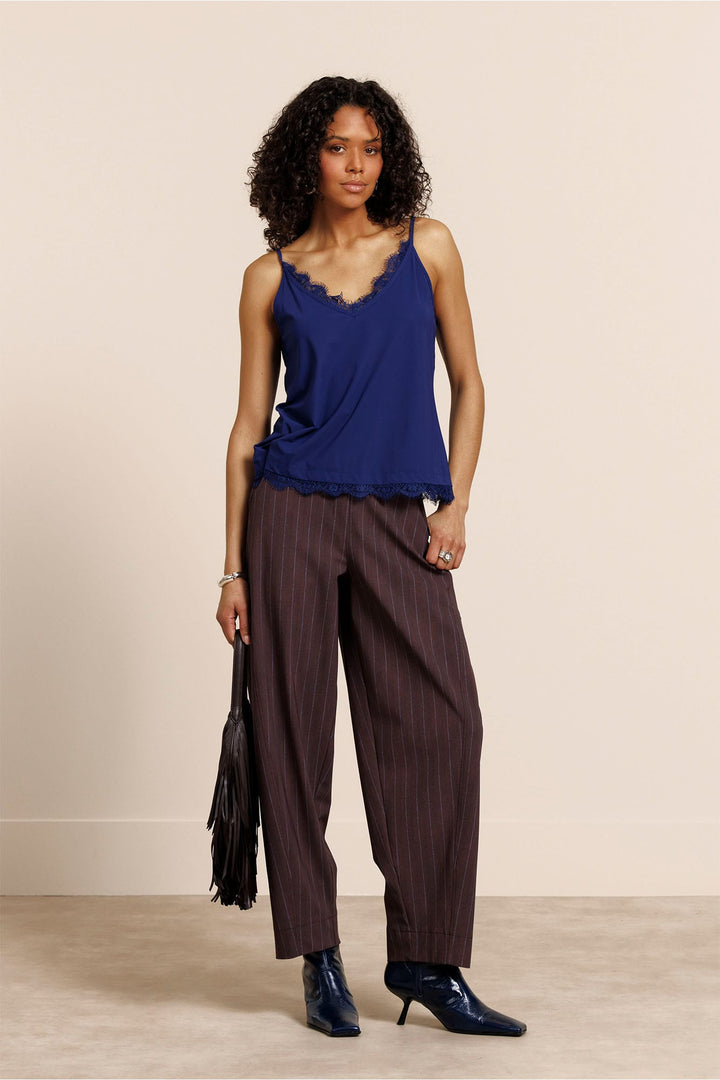 Studio Anneloes 14100 Marlise lange broek dames paars dessin