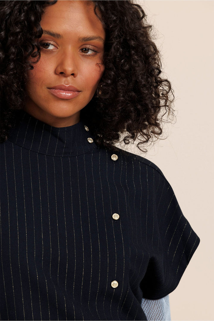 Studio Anneloes 14127 Danni blouse k/m dames blauw dessin