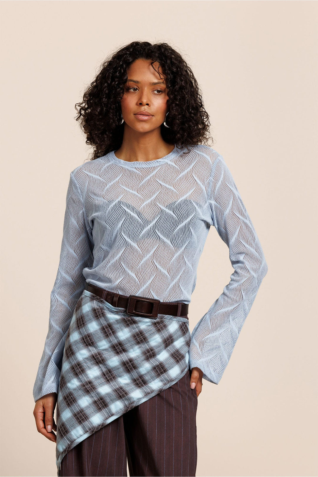 Studio Anneloes 14111 Reagan top l/m dames lichtblauw