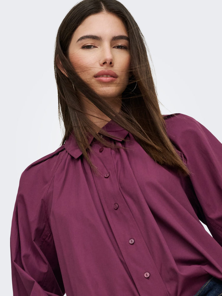 Only 15370568 River blouse l/m bordeaux – dames