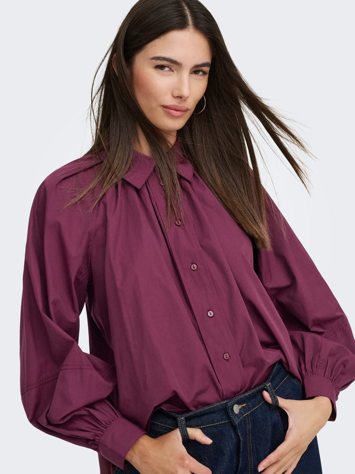 Only 15370568 River blouse l/m bordeaux – dames
