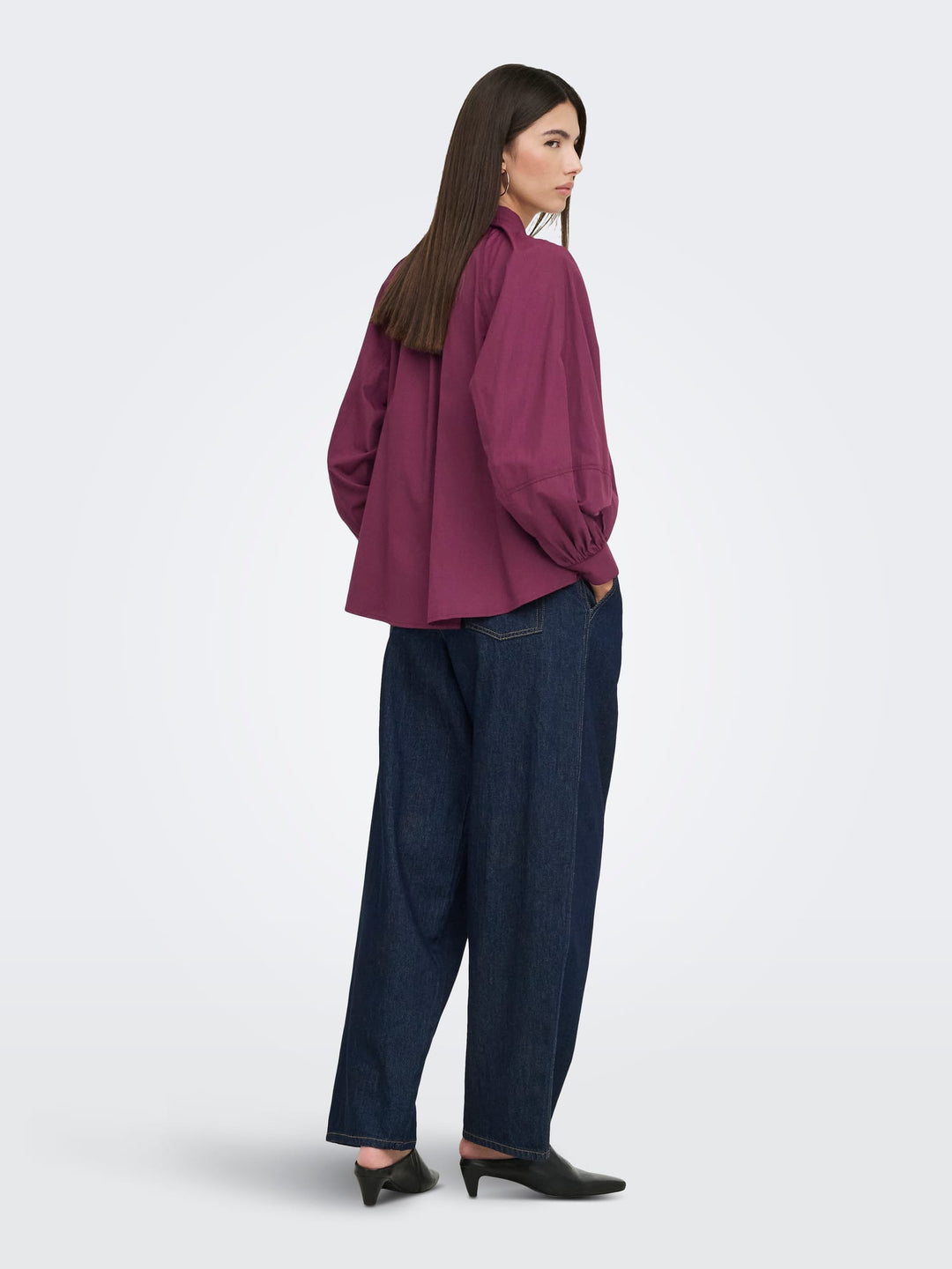 Only 15370568 River blouse l/m bordeaux – dames