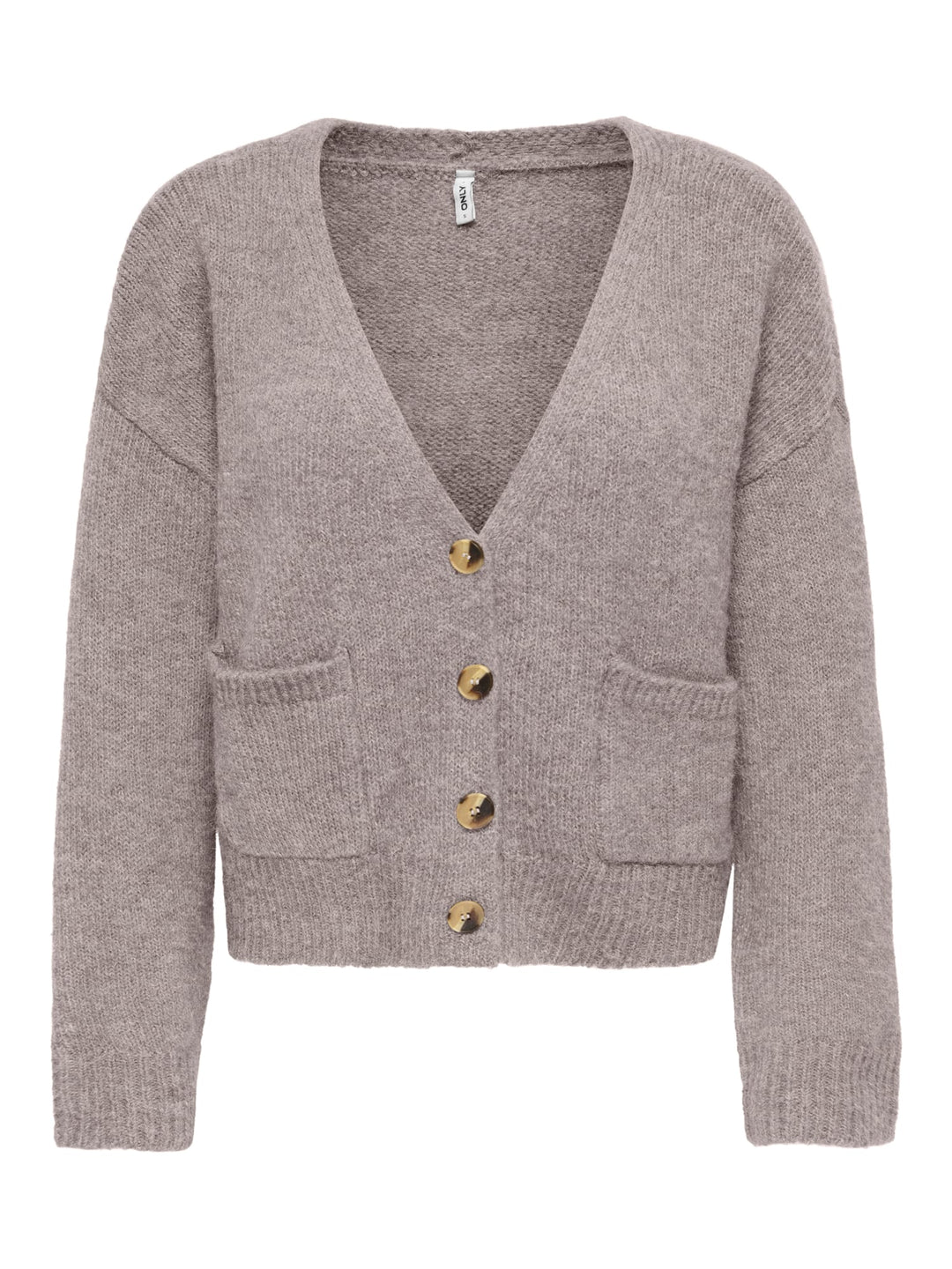 Only 15382191 Sophie vest gebreid dames bruin melee