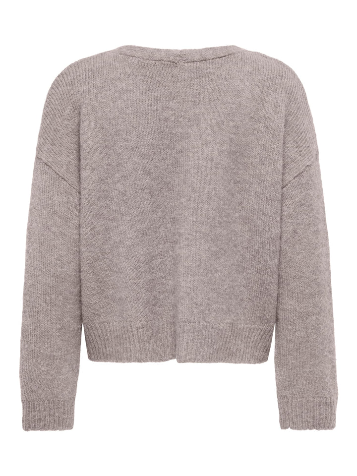 Only 15382191 Sophie vest gebreid dames bruin melee