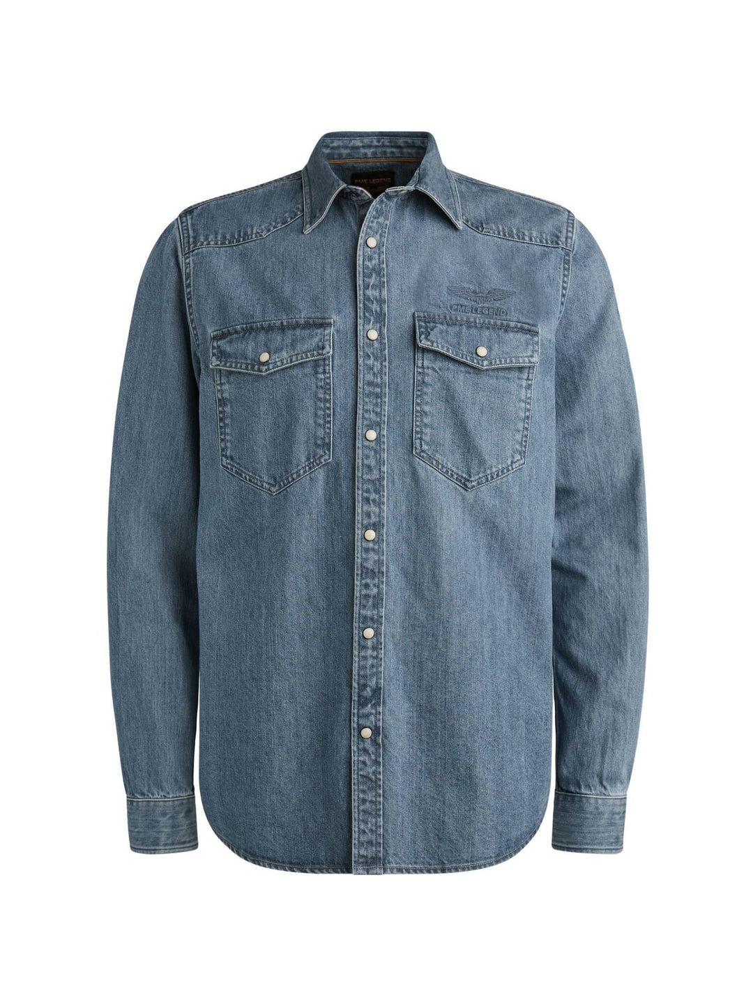 PME-Legend PSI2511248 overhemd l/m denim blue denim – heren