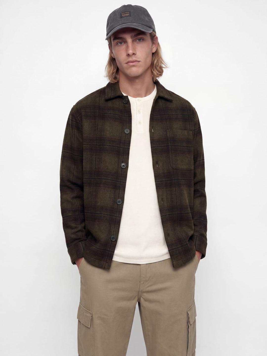Jack &amp; Jones 1230017 Soho overhemd l/m groen dessin – heren