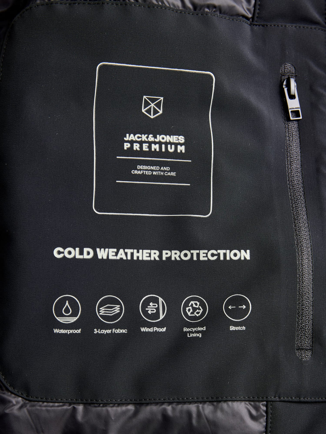 Jack &amp; Jones 12301270 Bladevon winterjas zwart – heren