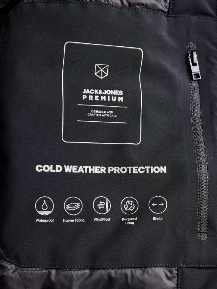 Jack &amp; Jones 12301270 Bladevon winterjas zwart – heren