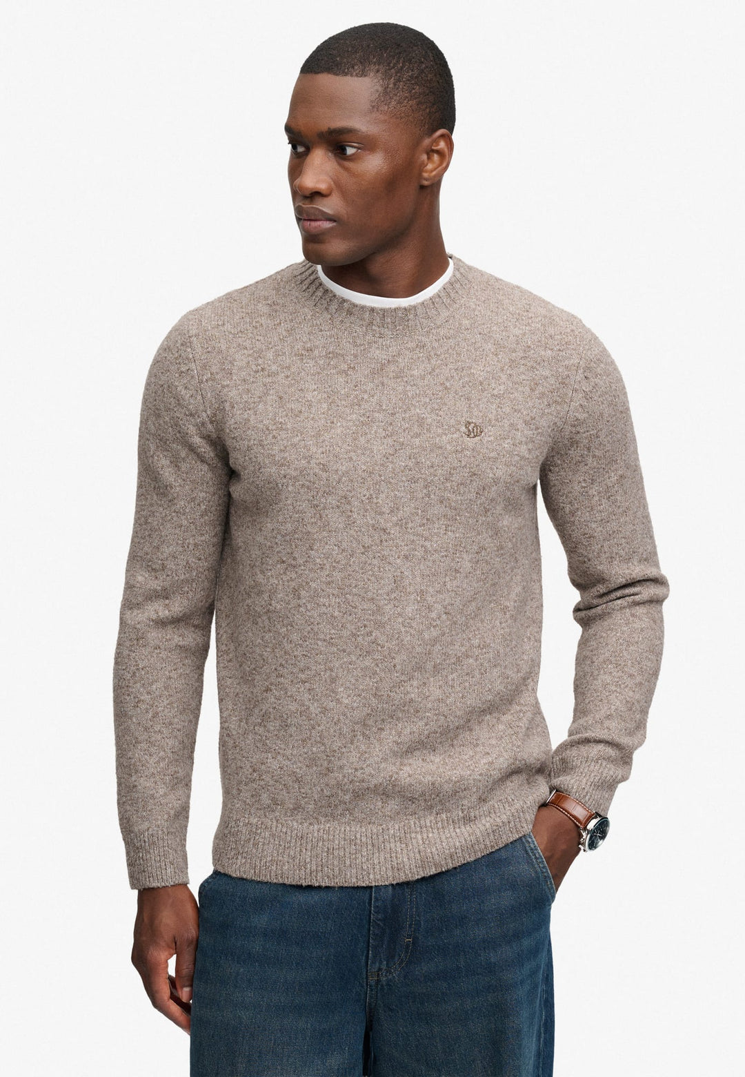 Superdry M6110780A trui heren taupe