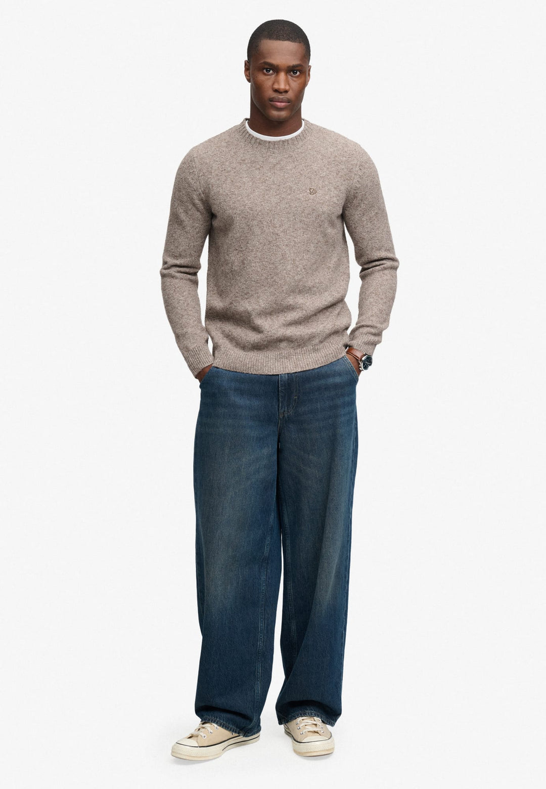 Superdry M6110780A trui heren taupe