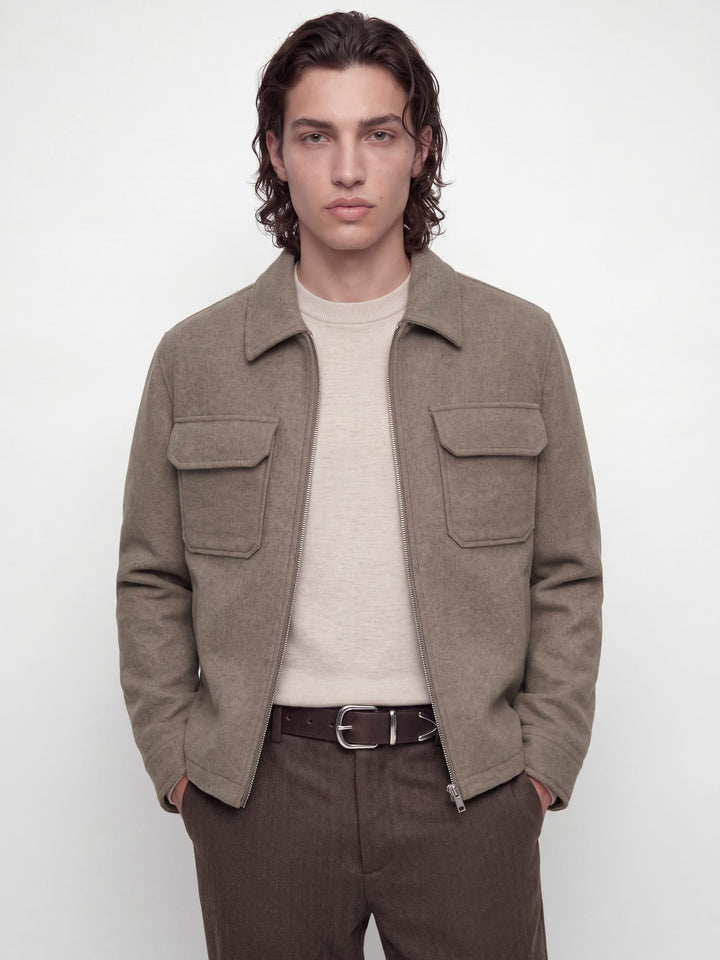 Jack &amp; Jones 12300742 Bluwakefield tussenjas taupe