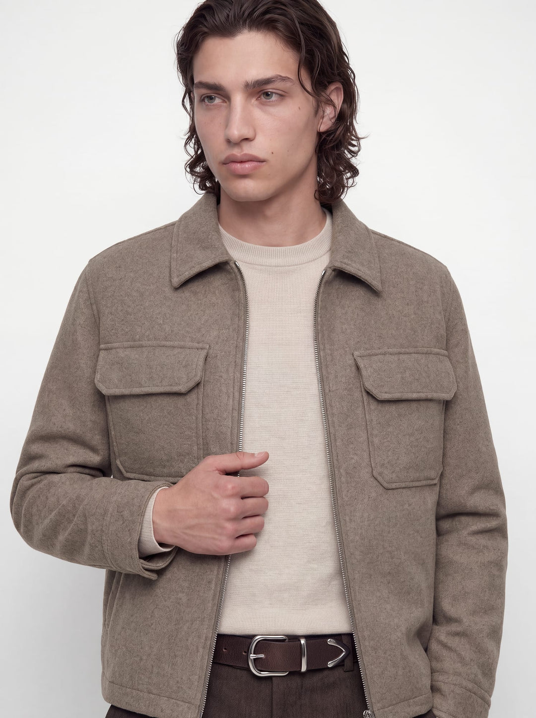 Jack &amp; Jones 12300742 Bluwakefield tussenjas taupe
