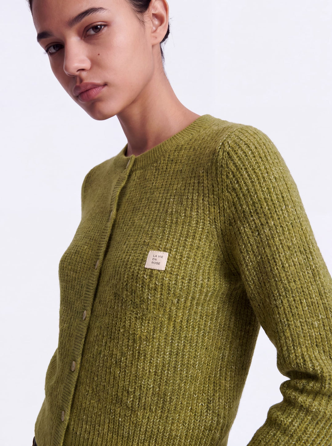 Only 15378144 Vigga vest gebreid dames groen