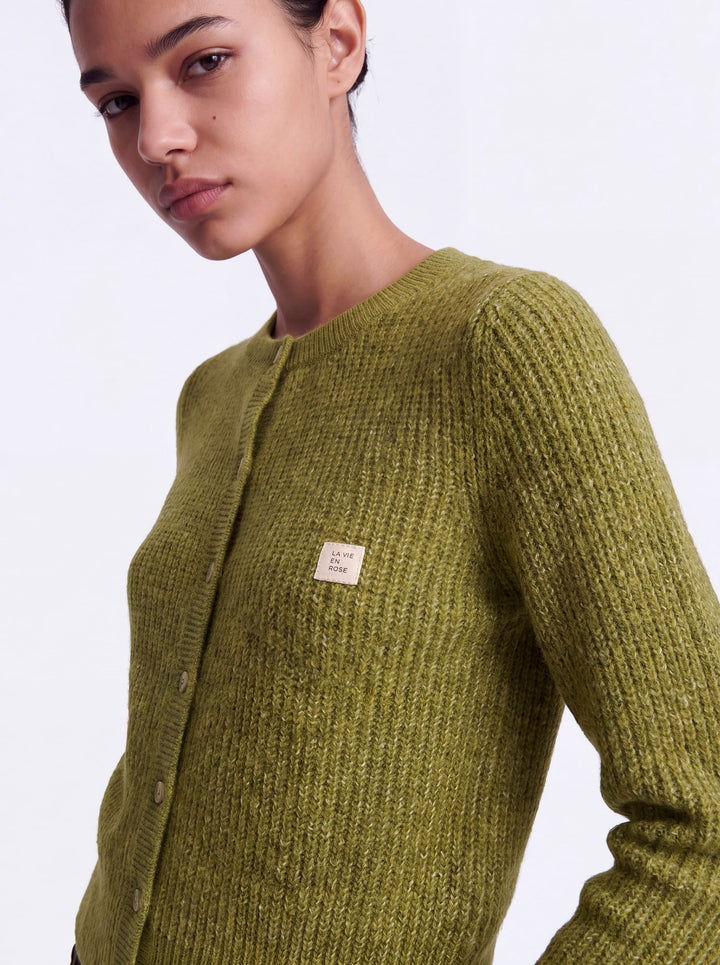 Only 15378144 Vigga vest gebreid dames groen