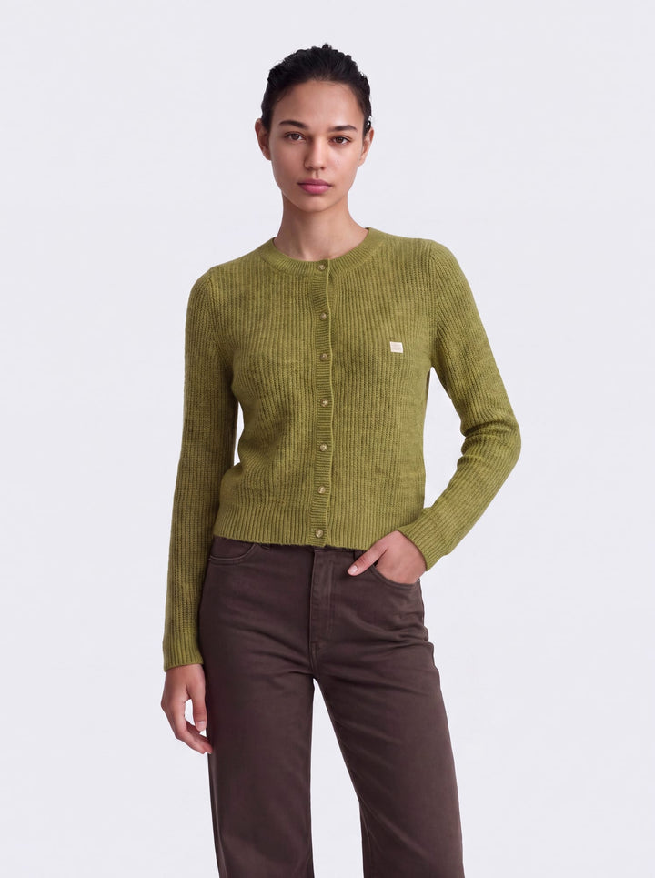 Only 15378144 Vigga vest gebreid dames groen