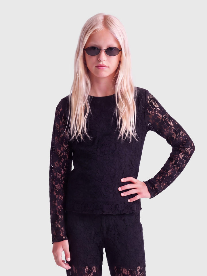 kids only 15379472 Leika top l/m zwart – meisjes