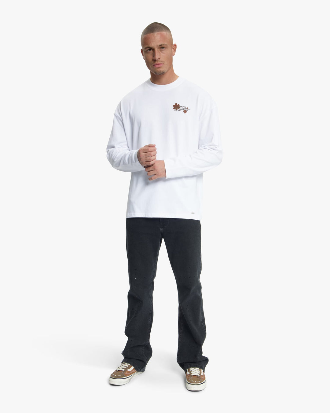 Croyez CRB50026039 t-shirt l/m heren wit