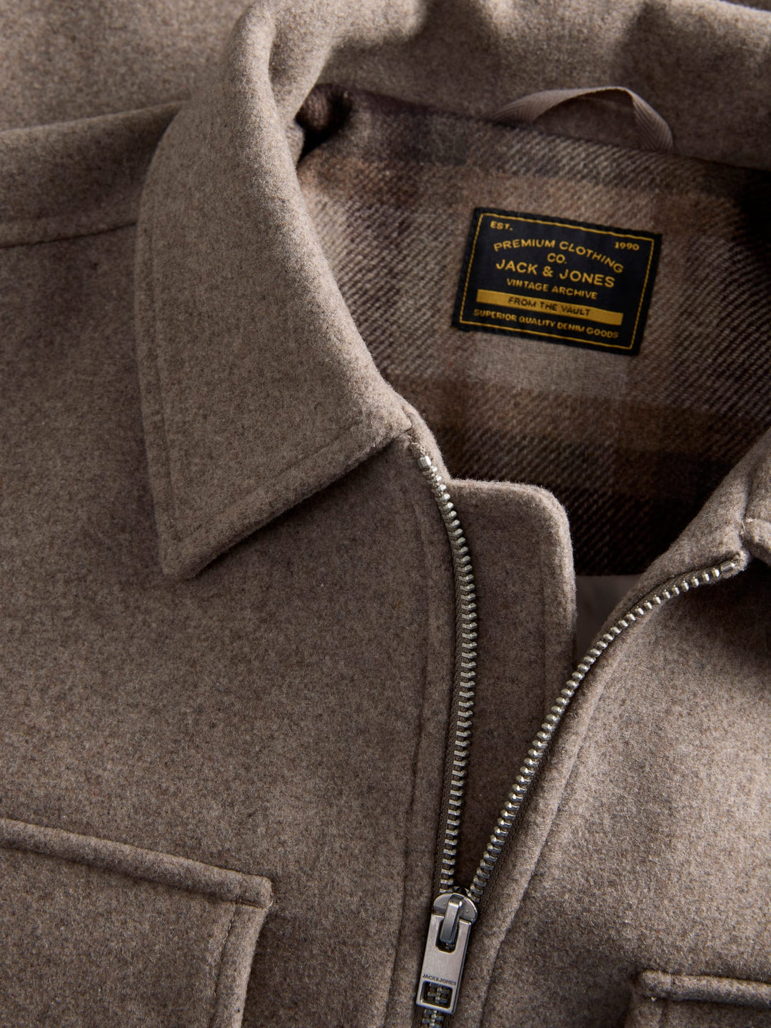 Jack &amp; Jones 12300742 Bluwakefield tussenjas taupe