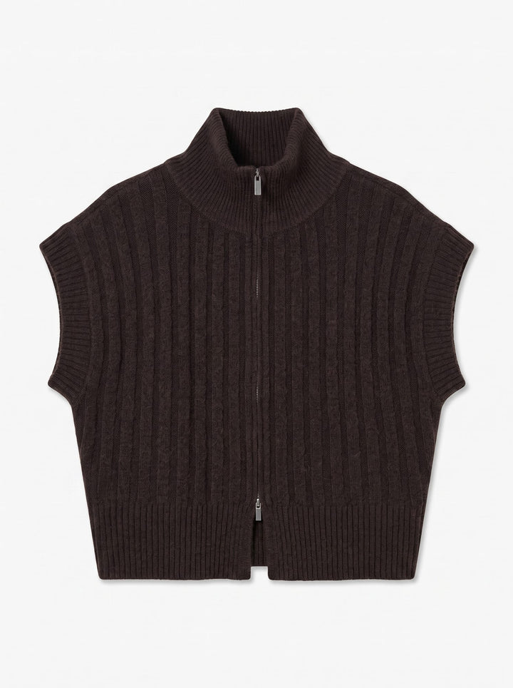 VERO MODA 10347170 Bang vest gebreid bruin – dames
