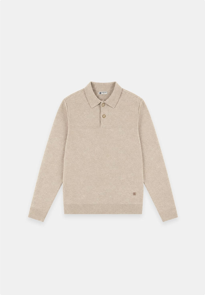 Gabbiano men 6167282 YARIC polo l/m licht bruin