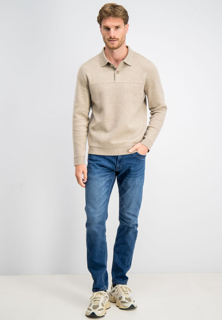 Gabbiano men 6167282 YARIC polo l/m licht bruin