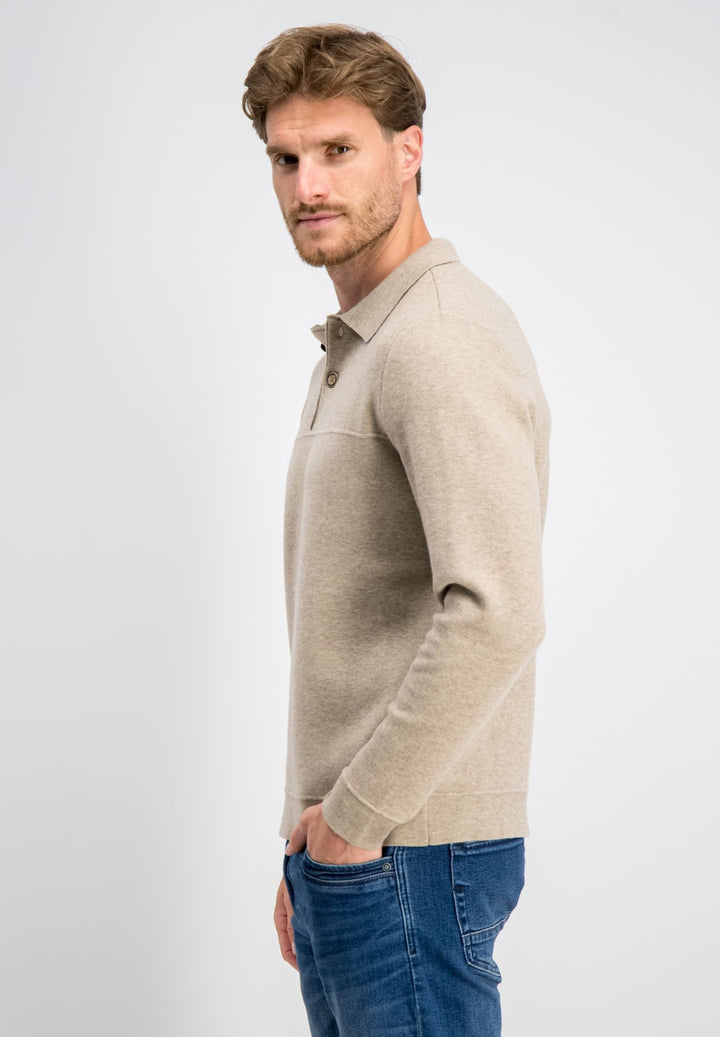 Gabbiano men 6167282 YARIC polo l/m licht bruin