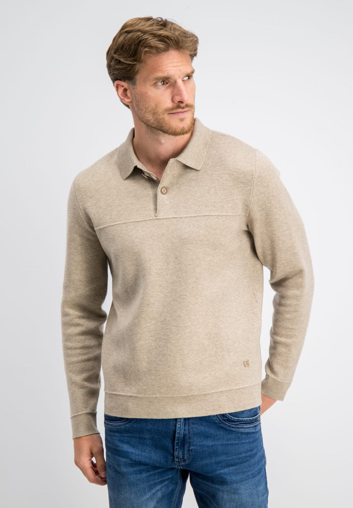 Gabbiano men 6167282 YARIC polo l/m licht bruin