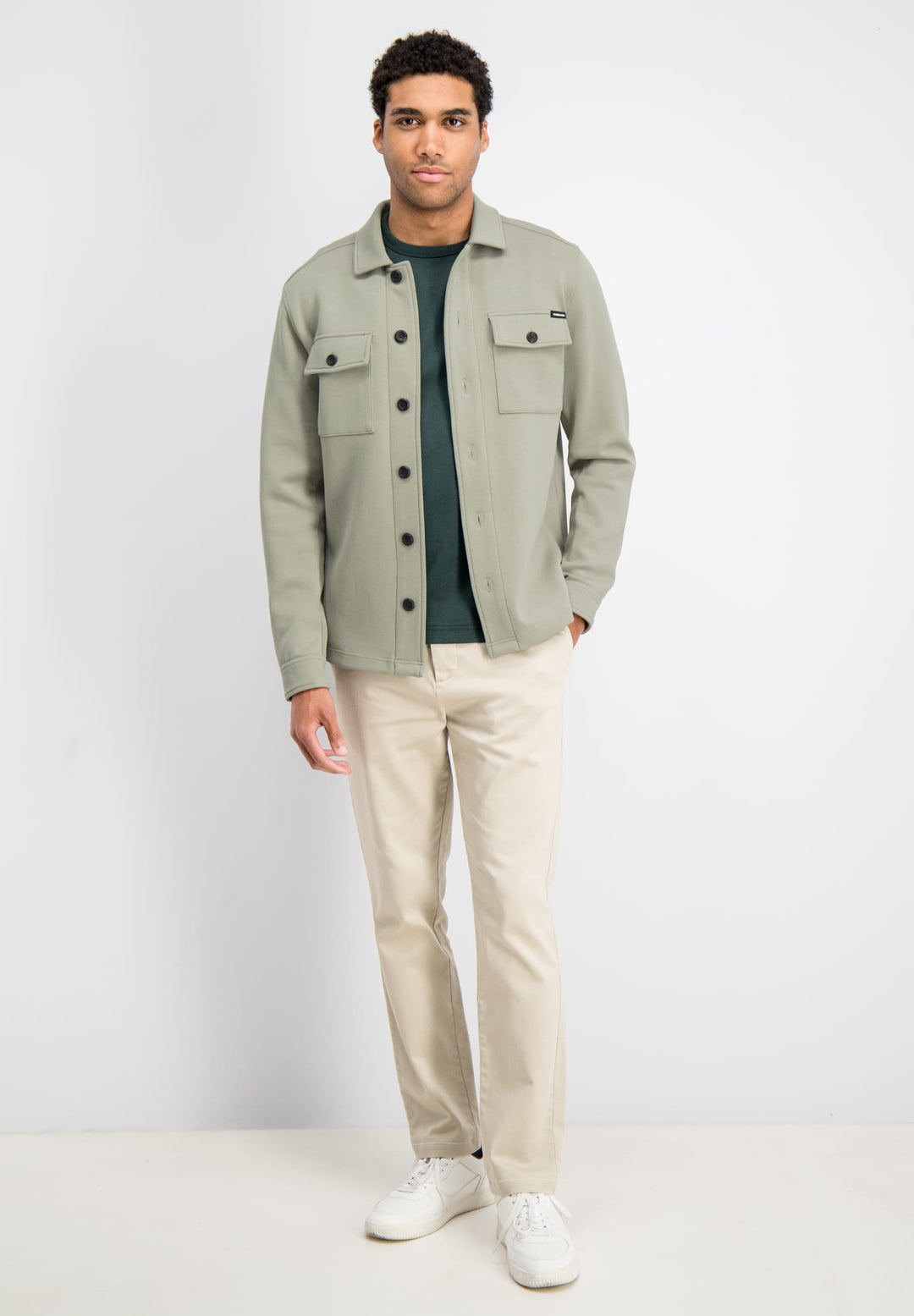 Gabbiano men 4267427 BRODY overhemd l/m olijf – heren