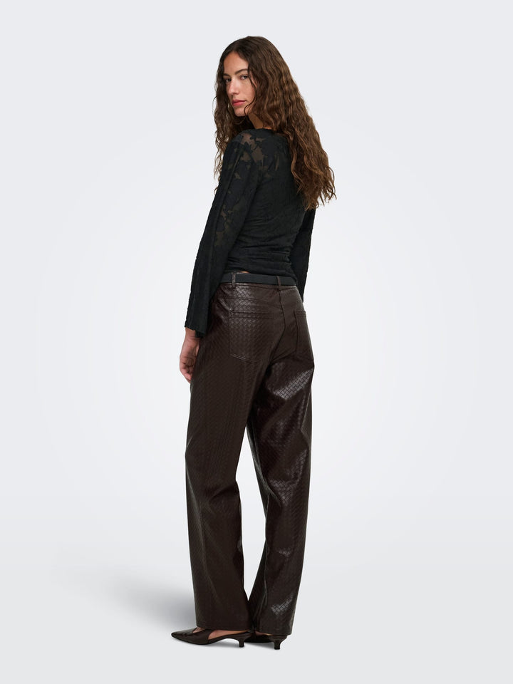 Only 15383570 Nadia top l/m dames zwart