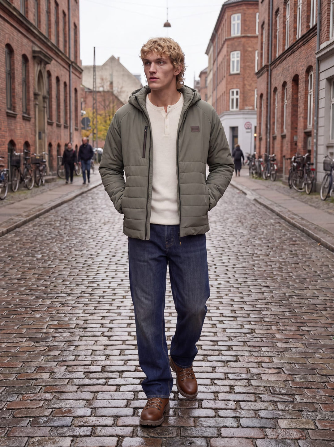 Jack &amp; Jones 12279247 Finn winterjas olijf – heren