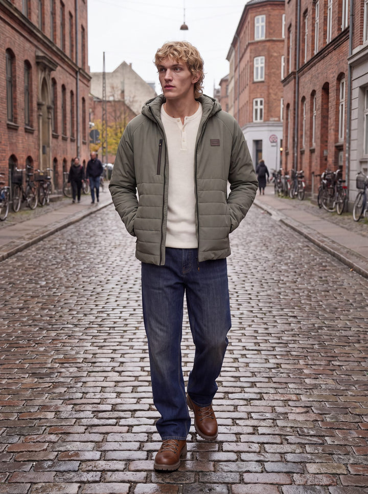 Jack &amp; Jones 12279247 Finn winterjas olijf – heren