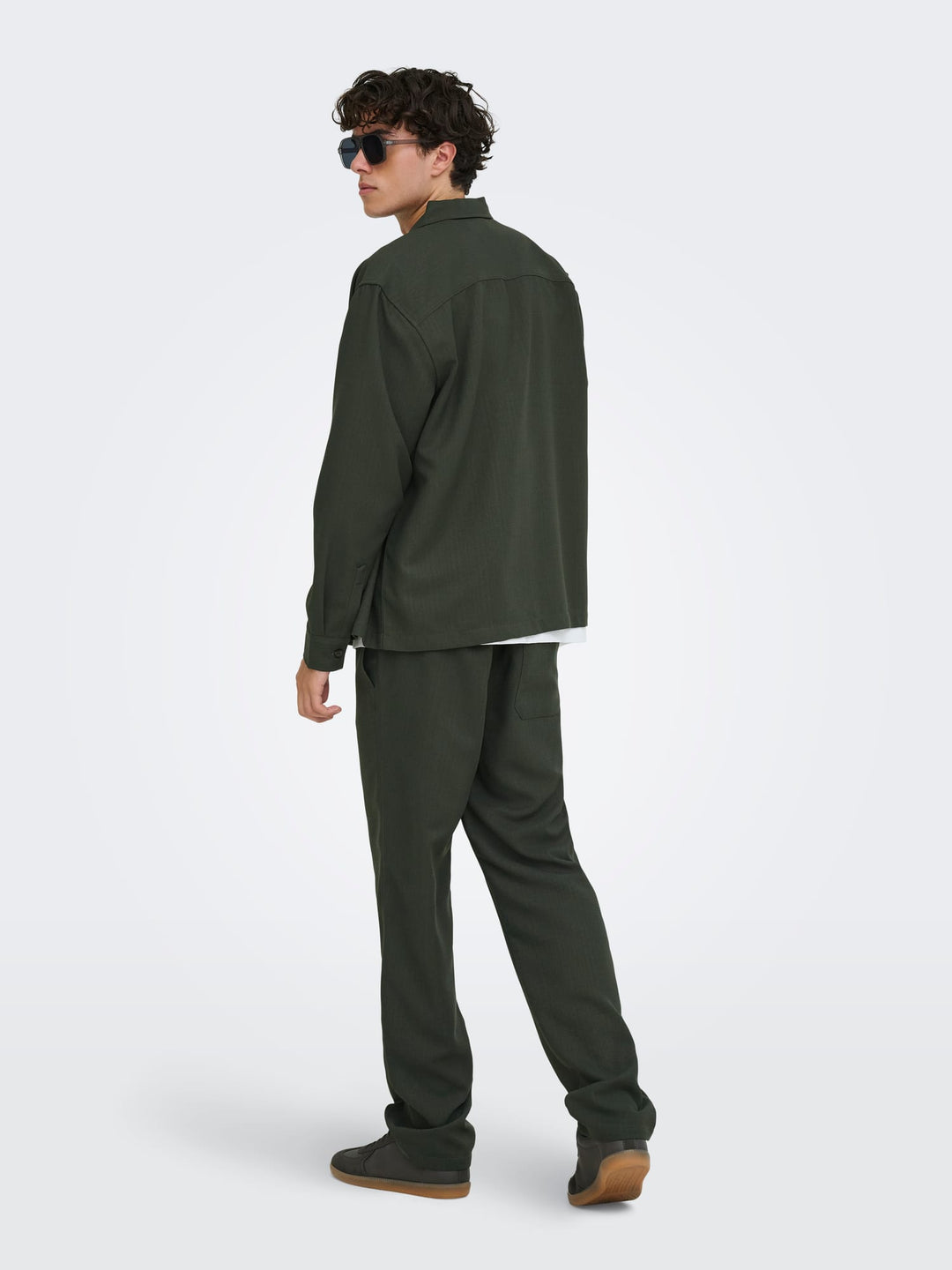 ONLY &amp; SONS 22040261 Hansi overhemd l/m donkergroen – heren