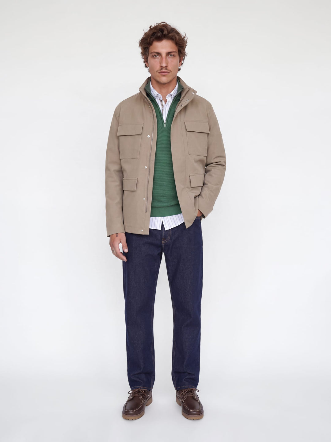 Jack &amp; Jones 12300876 Bluryan trui heren donkergroen