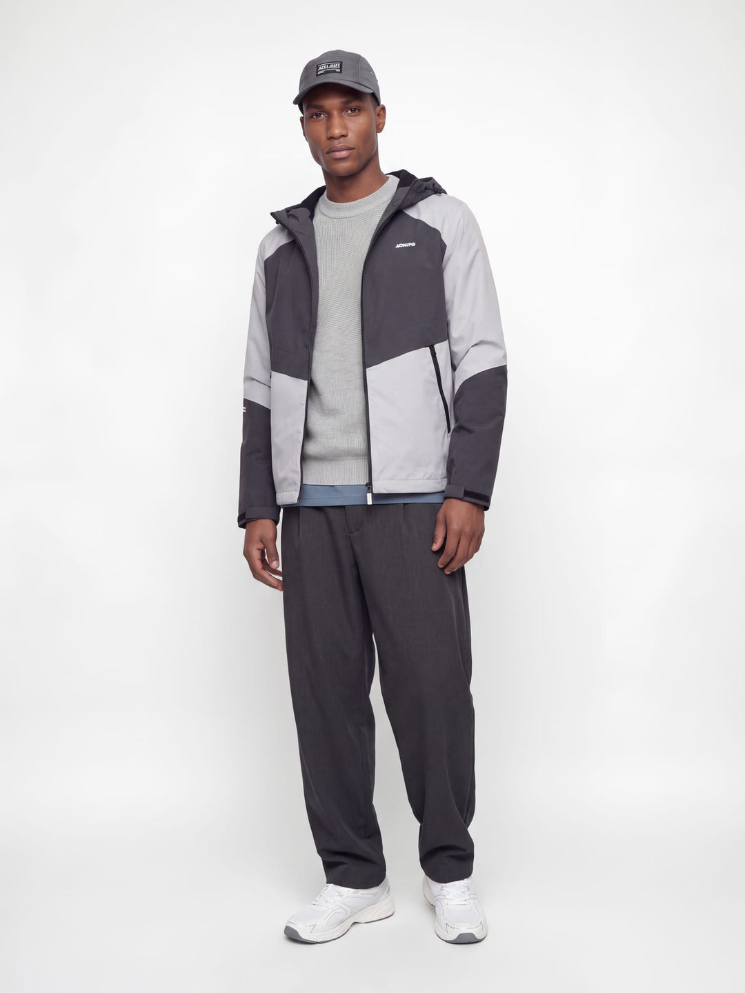 Jack &amp; Jones 12300879 club trui grijs melee – heren