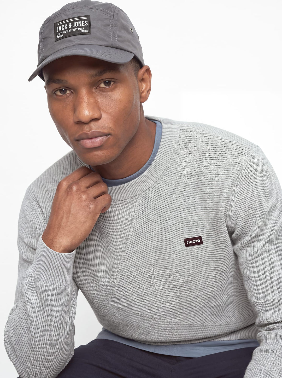 Jack &amp; Jones 12300879 club trui grijs melee – heren