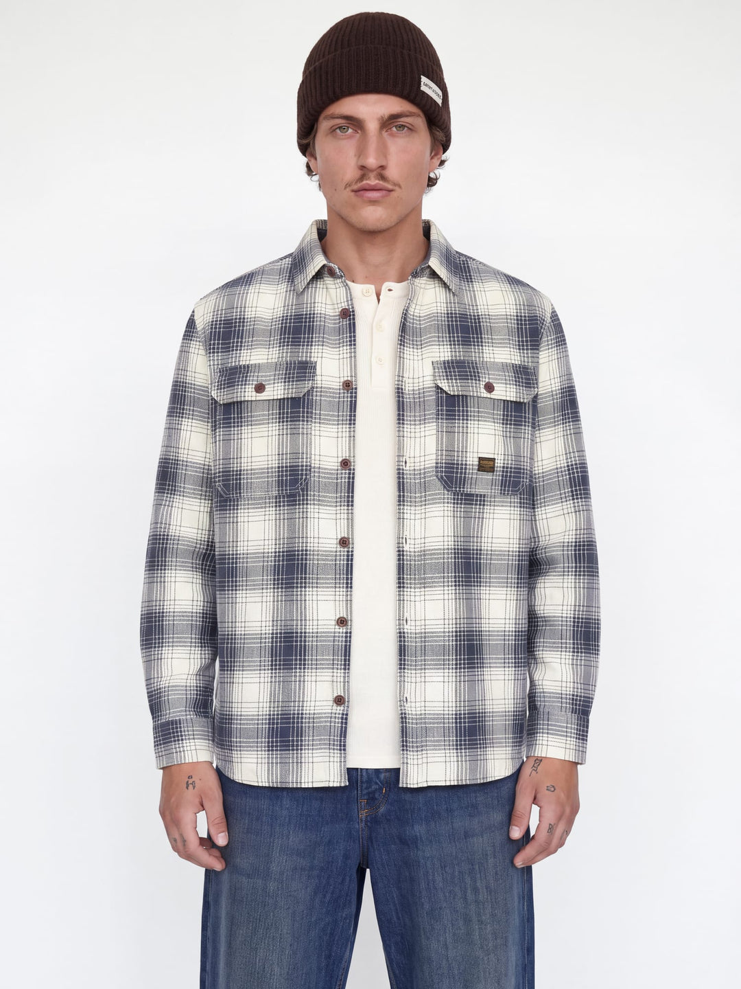 Jack &amp; Jones 12301357 Bluivy overhemd l/m blauw dessin – heren
