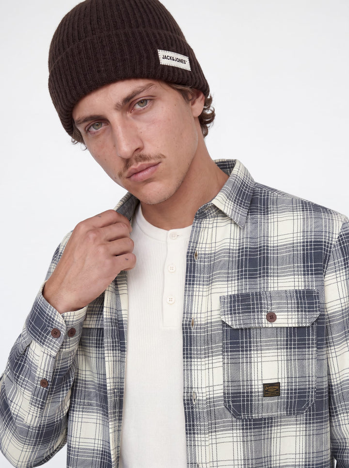 Jack &amp; Jones 12301357 Bluivy overhemd l/m blauw dessin – heren