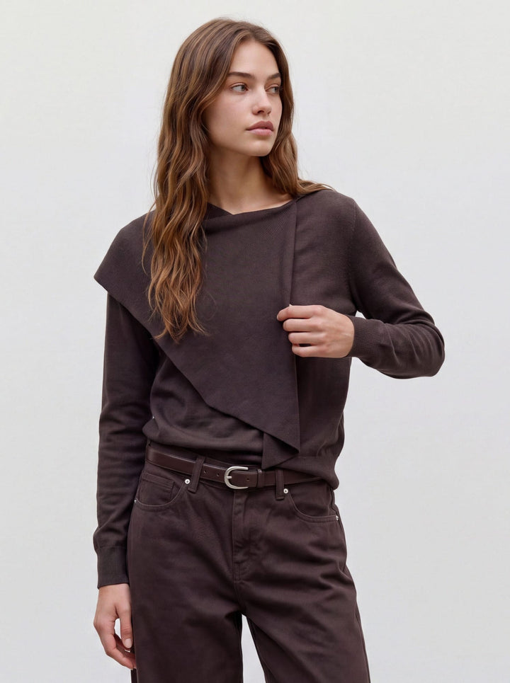 VERO MODA 10352938 Laura trui dames bruin melee